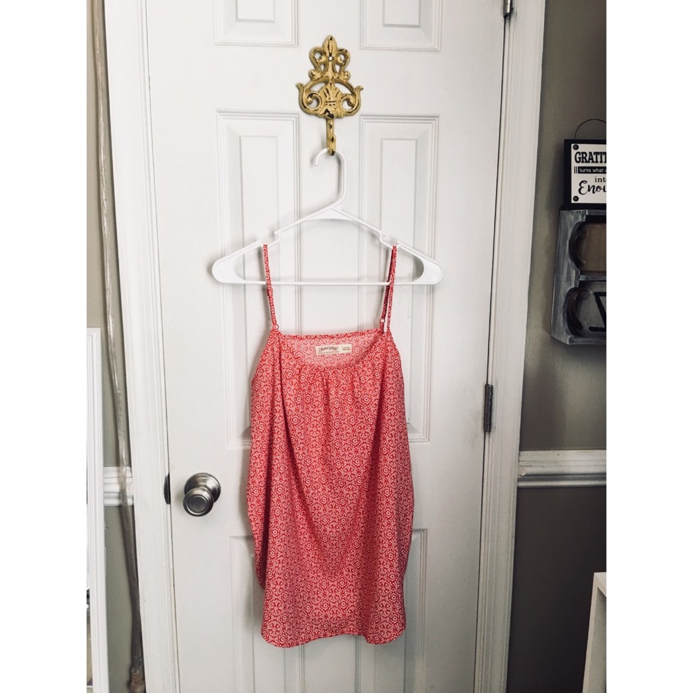 Red Patterned sleeveless